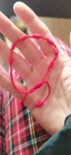 Hecho a mano suerte cordel rojo pulsera de amuleto 7 nudos protección cuerda hombre mujer regalo venta al por mayor