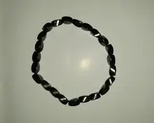 Bracelet Stone Beads Weight-Loss Hematite No-Magnetic Black Women Stretch-Health-Care