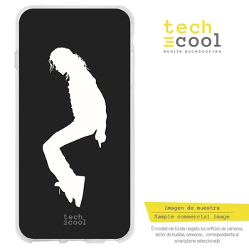

FunnyTech®Silicone Case for BQ Aquaris X/X Pro L Design Michael Jackson Design 2 black background