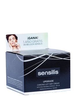 

Sensilis upgrade chrono lift day cream 50 ml day cream with lifting effect. Spf 20 protection