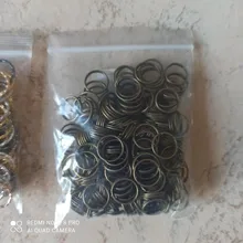 50-200 unids/lote 4 6 8 10 12 mm saltar anillos dobles lazos Color oro conectores de anillos partidos para suministros de fabricación de la joyería DiY