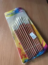 12pc bien rojo perla de pintura de madera acrílico pintura para acuarela y óleo de pinceles de artistas pincel de pintura con cerdas de nailon para pintura para acuarela y óleo