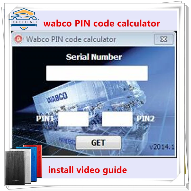 

2021 Hot Sell for Wabco PIN Code Calculator PIN1/PIN2 Activator Keygen Diagnostic Software free shipping