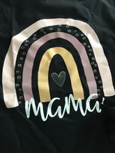 Camiseta a juego con estampado de Arco Iris para madre e hija, camiseta de manga corta con apariencia familiar, ropa de madre e hija, 1 unidad