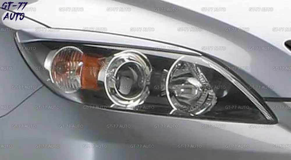 Накладки на передние фары для Mazda 3 HB 2003-2008 реснички 1 комплект/2 шт внешний материал ABS пластик Стайлинг