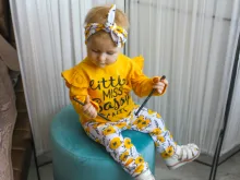 Conjunto de ropa para niñas pequeñas, Tops de manga larga con letras para recién nacidos, pantalones informales con estampado, diadema, trajes para niños pequeños