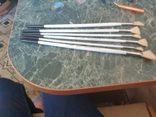 6 unids/set sector pincel para óleo de cerdo cerdas de pelo artista dibujo arte material de pintura pinceles de pintura dibujo cepillo
