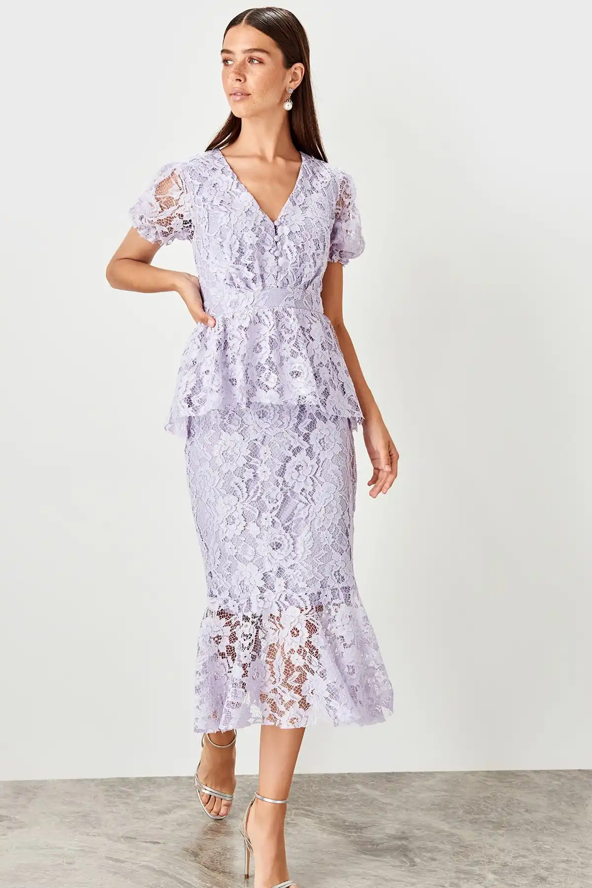 Trendyol платье с баской TPRSS19UT0105| |