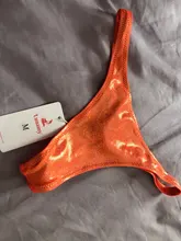 Gran oferta colorido Lunamy Bikini tangas Sexy traje de baño mujeres traje de baño Top de Bikini T-brasileño piscina Tanga chica