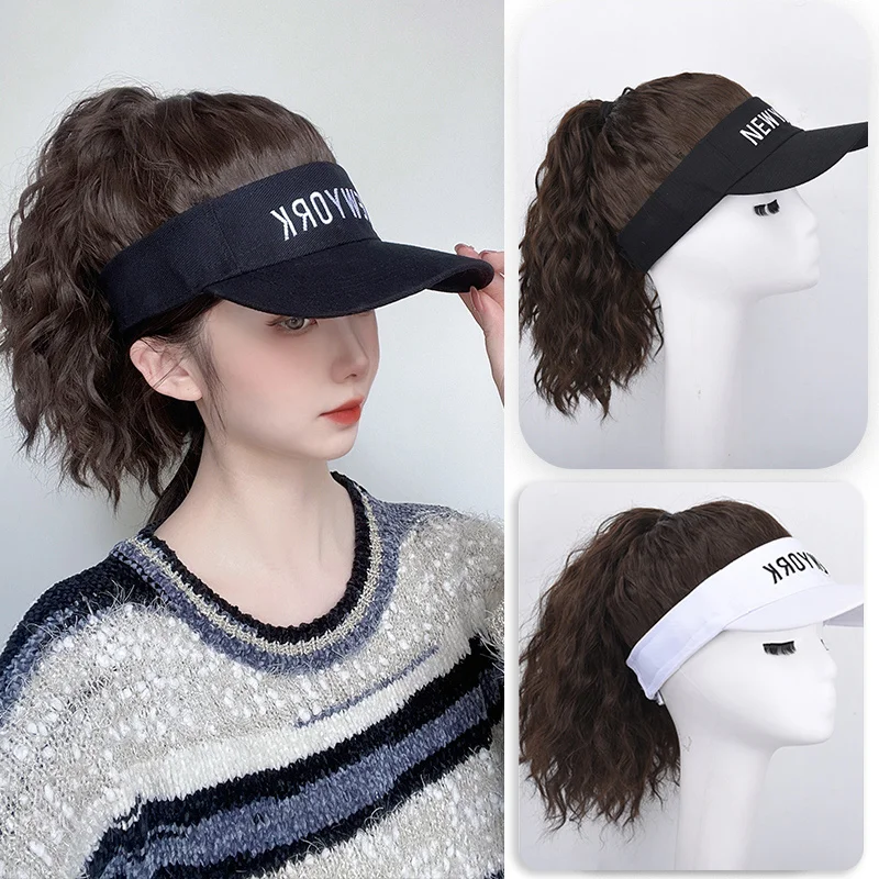 

TALANG синтетические натуральные волосы накладной парик для конского хвоста с шапкой для путешествий пляжная бейсбольная кепка все в одном легкая в использовании шапка парик