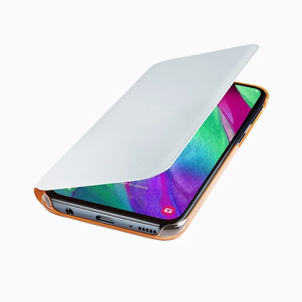 Чехол Samsung Wallet Cover A40 белый(EF-WA405PWEGRU
