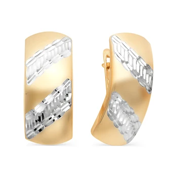 

10-03556 mink gold 585 sterling silver earrings