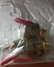 Ball Valve 6mm-12mm Pipe-Fittings Hose Water-Oil Red-Handle Brass Shutoff Barb Gas Inline