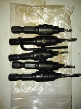 Juego de taladro avellanado, broca de carpintería, piloto con huecos para tornillos, tamaños, herramienta de mano #5 #6 #8 #10 #12, 6 uds.