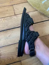 Sandalias de plataforma de cuero genuino para mujer, zapatos de diseñador de lujo a la moda, Sandalias planas, tacones gruesos, tendencia