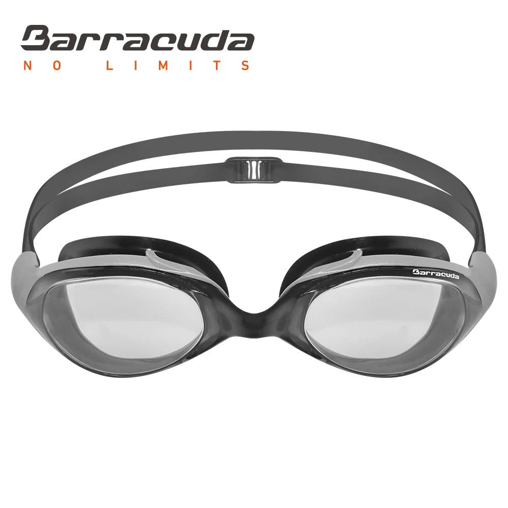 Grey Barracuda плавательные очки изогнутые линзы анти-туман УФ Защита Водонепроницаемый для взрослых мужчин и женщин#70455 очки - Цвет: Grey