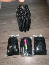 TOMO-extensiones de cabello sintético para mujer, accesorio capilar de 8 pulgadas con degradado, efecto Passion Twist, para Crochet, de 30 raíces