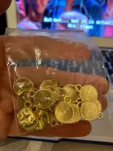 Eruifa-20 Uds. De 12mm de abalorios de aleación de Zinc, collares al por mayor, pendientes, pulsera, joyería hecha a mano, 2 colores