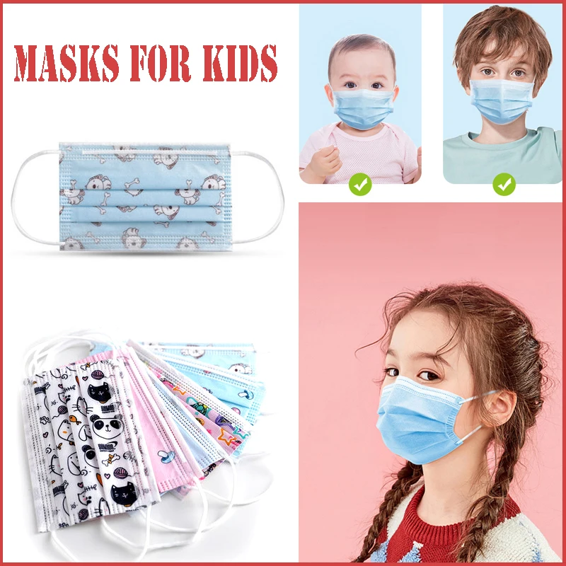 

3 Layer Face Mask For Kids Resilient Children Mask Animal Soft Mouth Mask Kids Breathable Masks For Kids Disposable Layer Mask