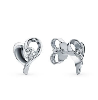 

Silver earrings with cubic zirconia sunlight sample 925