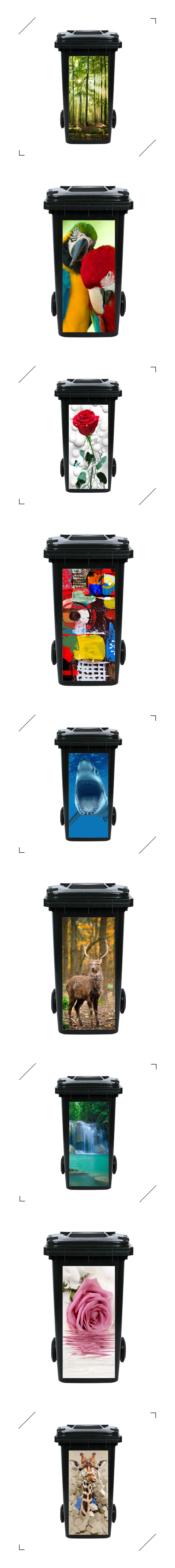 Description Picture 3 of itemSelf-adhesive PVC Trash Can Sticker Custom Size Waterproof Wallpaper Garbage Bin Renovation Cover Decal Mural For Kitchen Decor