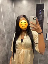 TIANTAI-Peluca de cabello humano liso para mujer, postizo de encaje con cierre de 4x4 28 pulgadas, pelo Remy brasileño con densidad de 150
