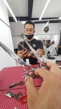 Tijeras de pelo de 6 pulgadas para peluquería de salón profesional, tijeras de peluquero japonés, mango de dragón colorido, tijeras de estilo