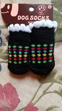 Dog Socks Shoes Paw-Protector Booties-Accessories Anti-Slip Small Warm Knit Thick