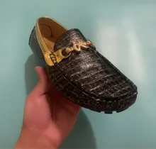 Casual Shoes Moccasin Driving Men Loafers Crocodile-Style Fashion Footwear Slip On Classical