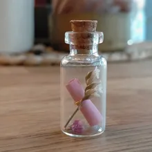 100 unids/lote mensaje en botella mensaje lindo cápsula carta de amor pastilla Color claro Mini Botella de deseo regalo de navidad regalo de vacaciones