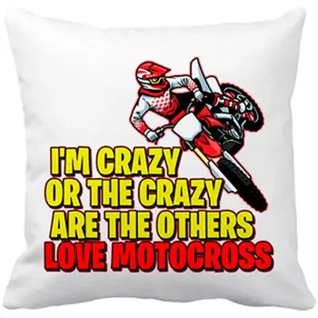 

Cushion with insert Motocross I Am Crazy