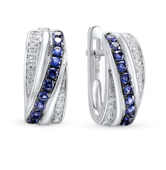 

Silver earrings with cubic zirconia sunlight sample 925