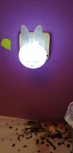 Led-Night-Light Bedside-Lamp Gifts Us-Plug Wall Bedroom Rabbit Cartoon Baby/children