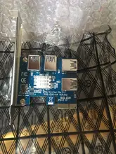 Adaptador PCI-E a PCI-E 1 vuelta 4 ranura pci-express 1x a 16x USB 3,0 Mining tarjeta elevadora especial convertidor PCIe para minería BTC Miner