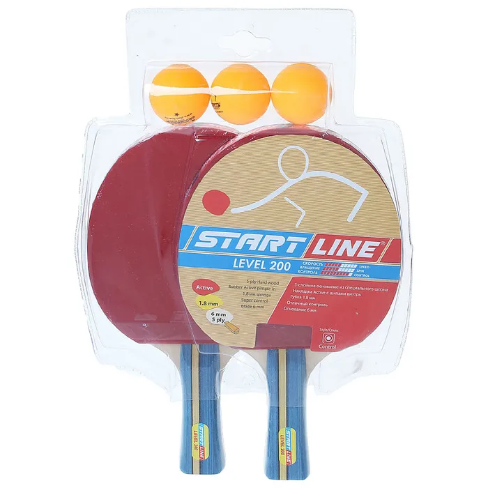 Set table tennis ball 2 racket level 200 3 Ball Club Select | Спорт и развлечения