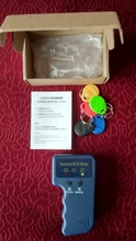 Lector de programador de copiadora RFID EM4100 TK4100, 125KHz, portátil, duplicador de escritura + 5 uds. EM4305 T5577, ID reescribible