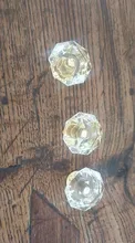 10 Uds acrílico Perillas de cristal tirador del cajón del armario perilla de manija de puerta en forma de diamante de la perilla de gabinete accesorio de muebles para el hogar sin tornillos
