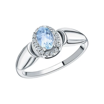 

Silver ring with Topaz sunlight sample 925