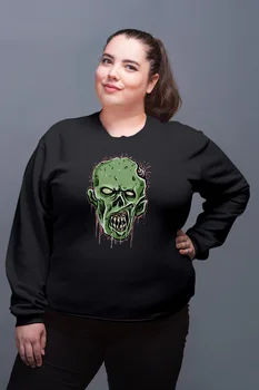 

Angemiel Wear Green Zombie Black Women Sweatshirt