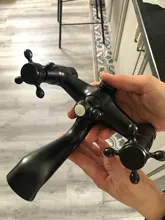 Faucet Shower-Faucet-System Showerhead Bathroom Rainfall Black Brass Dual-Handle 