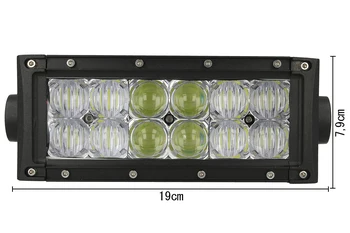 

Led light bar 36W 190mm 9V-60V double row 12 X3W Lens Combo IP67 for off road jeep SUV RV
