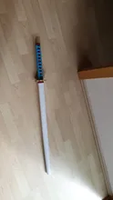 Espada de Cosplay de Kimetsu no Yaiba de 104cm, Arma de demonio, Slayer, Kanroji, Mitsuri, cuchillo Ninja de Anime 1:1, Arma de PU, utillaje