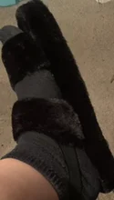 MIYEDA-Sandalias mullidas de piel de felpa para mujer, Zapatillas de casa con suelas de goma, antideslizantes, para uso en el hogar