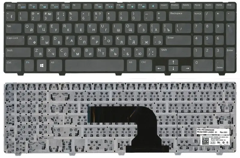 Клавиатура для ноутбука Dell Inspiron 3521 5521 P28F 15R-3521 15R-5521 3537 5535 5537 p/n: nsk-la0sc | Компьютеры и