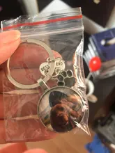 Llavero personalizado con foto de perro, colgante de cristal de perro y amor, Mini llavero de corazón, llave de coche, regalo de recuerdo