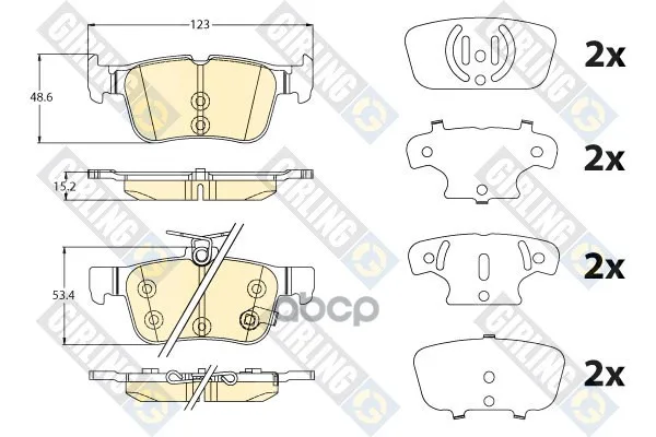 Колодки Тормозные Ford Mondeo/Galaxy/S-Max 14- Задние Girling 6121152 Girling арт. 6121152