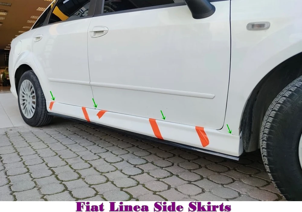 

Для боковой юбки Fiat Linea порог 2008-2021 отделка порога автомобильный Стайлинг универсальный спойлер от грязи разветвитель губ бампер стойка