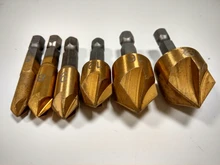 Drill-Bit Chamfering Cutter Countersink Wood HSS Hex-Shank-90-Degree 3pcs 6pcs 6mm-19mm