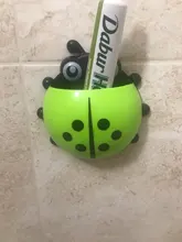 Toothbrush-Holder Rack Hanging-Organizer Suction-Cup Ladybug Bathroom-Accessories Wall-Mount