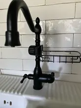 Faucet Kitchen-Sink-Crane Taps MODE-FILTER-MIXER Dual-Handle Matte Black Dual-Water-Function